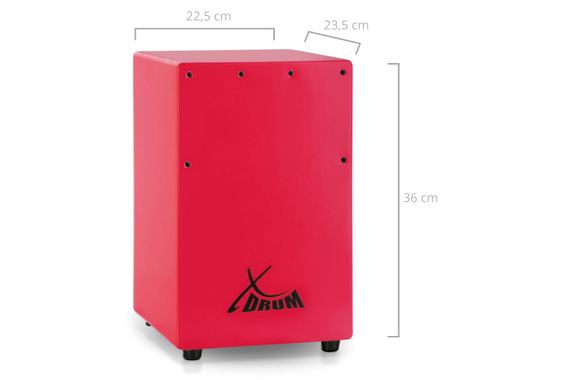 XDrum KC-37RD Kinder-Cajon Rood Set met School image 3
