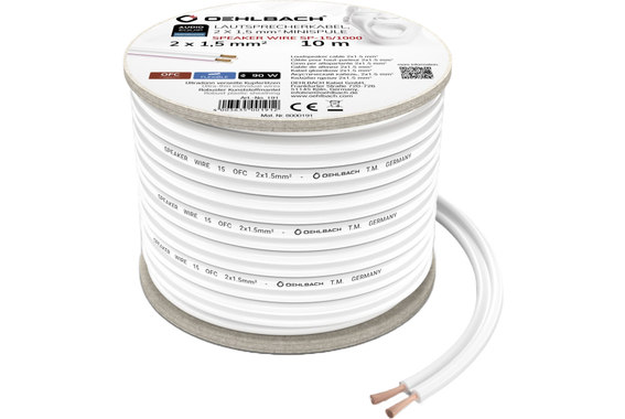 Oehlbach SP-15 Luidsprekerkabel 10m Wit image 3