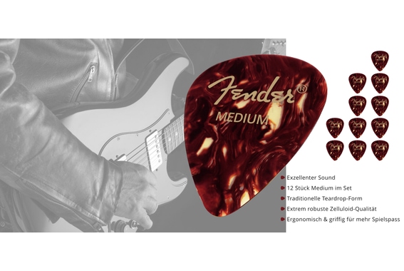 Fender 351 Plettro Medium Confezione Da 12 image 3