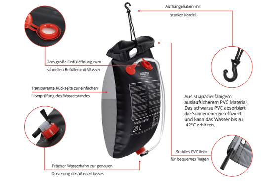 Stagecaptain MD-20 BK Showerqueen Doccia Mobile Set 2 Pezzi image 3