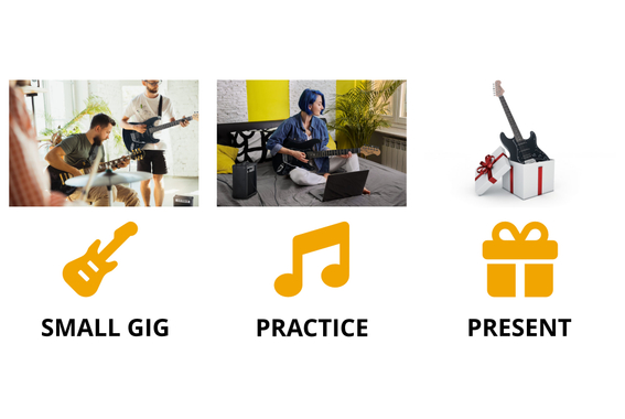 Rocktile Banger's Power Pack Set de Guitares Électriques, 8 pièces Noir image 3