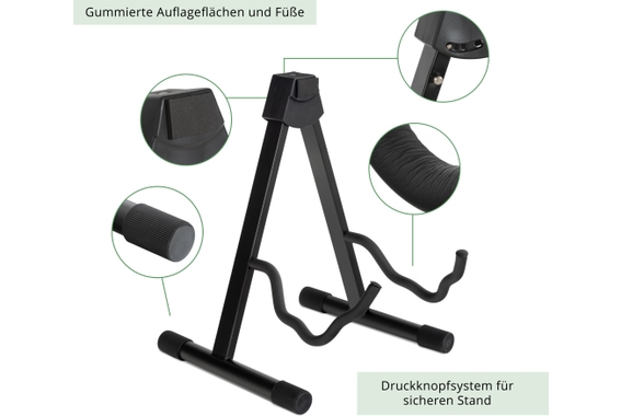 Classic Cantabile Combi Gitaarstandaard E-/A-Gitaar 3x Set image 3