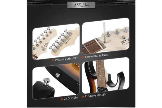 Rocktile Youngster YS-1SB 3/4 E-Gitarre Sunburst  - Retoure (Zustand: sehr gut) image 3