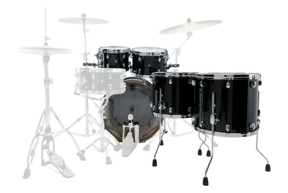 Tama MBS52RZS-PBK Starclassic Performer Shellkit Piano Black Set Incl. Fundas image 3