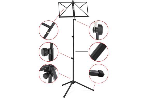 Classic Cantabile 100 Leggio Medium Nero Set da 10 image 3