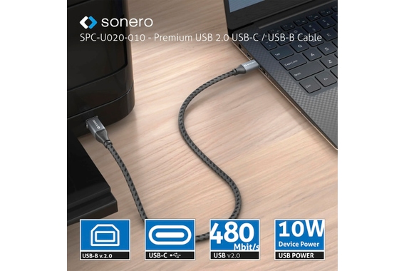 Sonero 2.0 Cable De Conexión USB-C A USB-B 5 m image 3