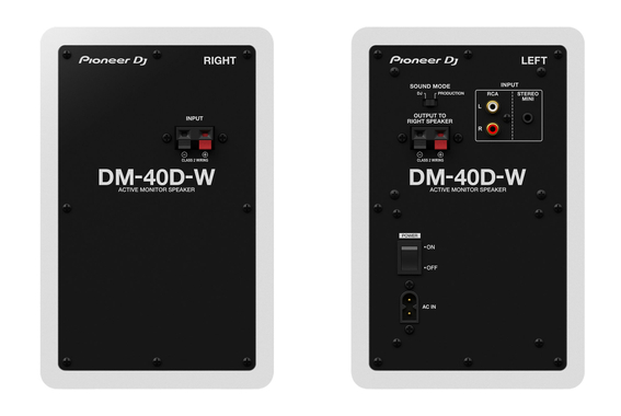 Pioneer DJ DM-40D Coppia Bianca image 3
