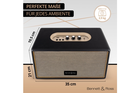 Bennett & Ross BB-860BK Blackmore Bluetooth Lautsprecher Schwarz  - Retoure (Zustand: sehr gut) image 3