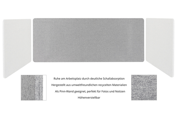 Pronomic DiviDesk-15060 GY Tischtrennwand  - Retoure (Zustand: sehr gut) image 3