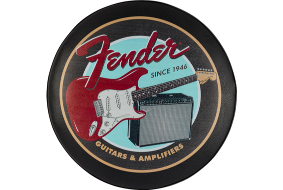 Tabouret De Bar Fender Guitars & Amps Pochette Pour Médiators Noir 24\" image 3