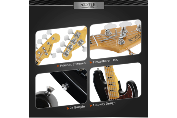 Rocktile Pro JBS50-BK E-Bass Schwarz  - Retoure (Zustand: gut) image 3