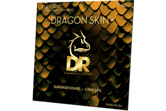 DR Strings Dragon Skin+ Electric Quantum Nickel DEQ-9/46 Light/Medium 9-46 image 3