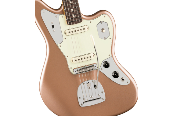 Fender American Professional Classic Jaguar Faded Firemist Gold image 3