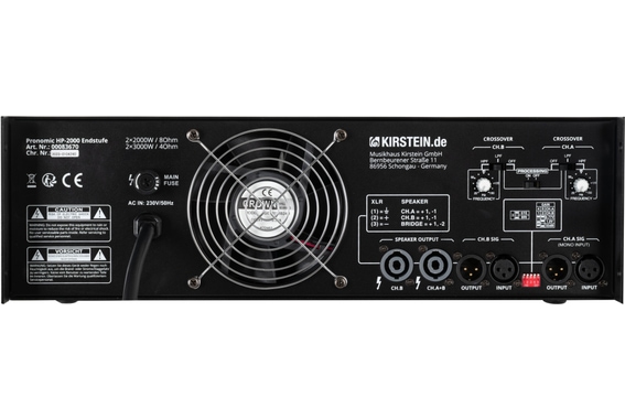 Pronomic HP-2000 Amplificateur de Puissance 2x 3000 Watt image 3