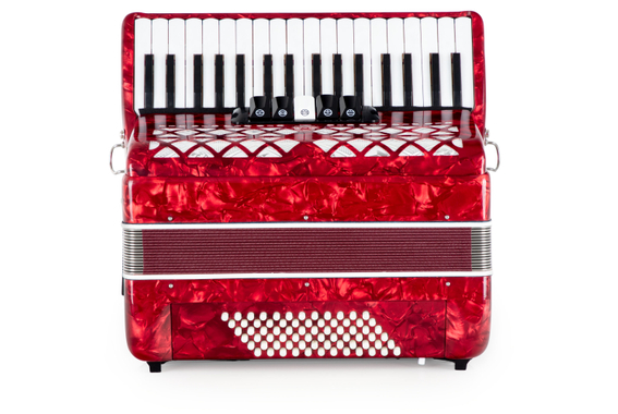 Classic Cantabile 72 Bass Akkordeon "Secondo V" Rot  - Retoure (Zustand: sehr gut) image 3