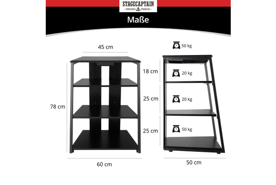 Stagecaptain HR-604 BK Audio Rack  - Retoure (Zustand: sehr gut) image 3