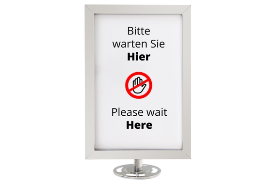 Stagecaptain SAHK-4 Supporto Cartelli Argento per PLS-150 Deluxe Palo Segnaletico image 3