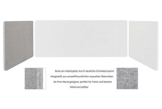 Pronomic DiviDesk-7560 GY Tischtrennwand  - Retoure (Zustand: sehr gut) image 3
