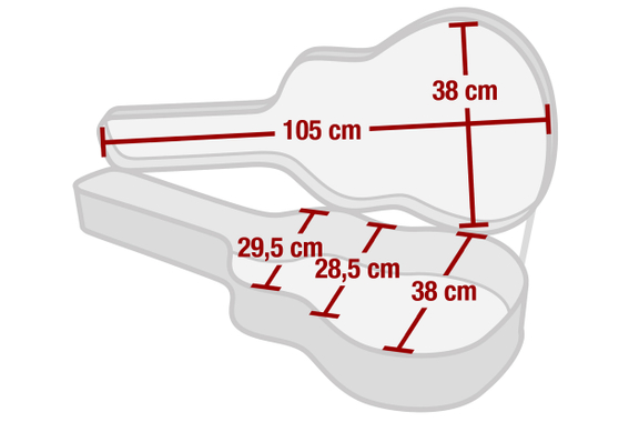 Rocktile Gitarrenleichtkoffer Konzertgitarre  - Retoure (Zustand: sehr gut) image 3