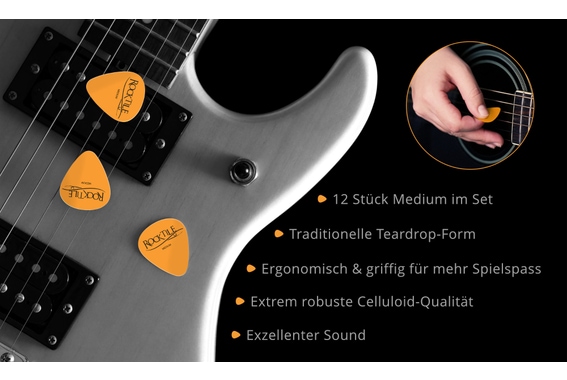 Rocktile Plettri Yellow Medium Confezione Da 36 image 3