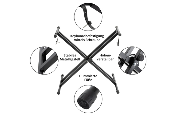 FunKey X-Keyboardständer doppelstrebig image 3