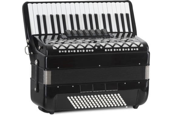 Classic Cantabile 96 Bas Accordeon "Secondo V" Zwart Set image 3