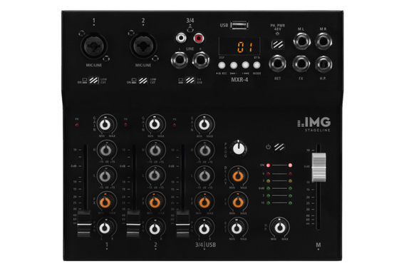 IMG Stageline MXR-4 USB Mixer met Bluetooth Set image 3