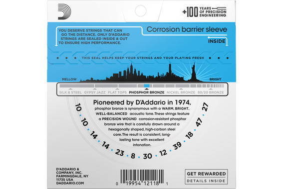 D'Addario EJ38 12-Snarig Light 3x Set image 3