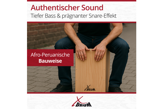 XDrum Cajon Primero Natur inkl. Cajonschule und Tasche  - Retoure (Zustand: gut) image 3