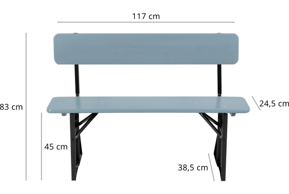 Stagecaptain BBB-119 GY Hirschgarten Bierzeltbank mit Lehne 119 cm Grau  - Retoure (Zustand: sehr gut) image 3
