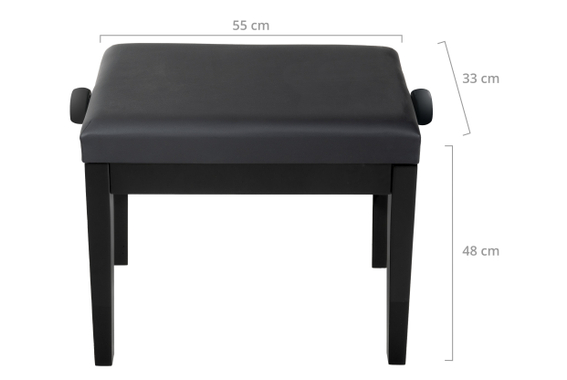 Classic Cantabile Pianobank Modell P Schwarz Matt  - Retoure (Zustand: sehr gut) image 3