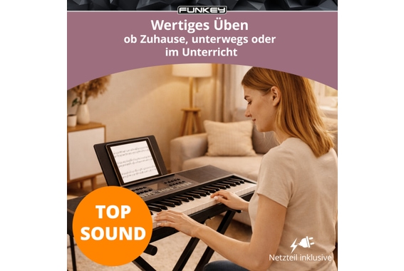 FunKey 61 Performer Set Noir Incl. Support Clavier + Banc image 3