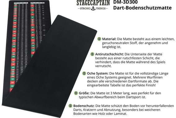 Stagecaptain DM-3D300 Tapis de Protection de Sol pour Fléchettes image 3