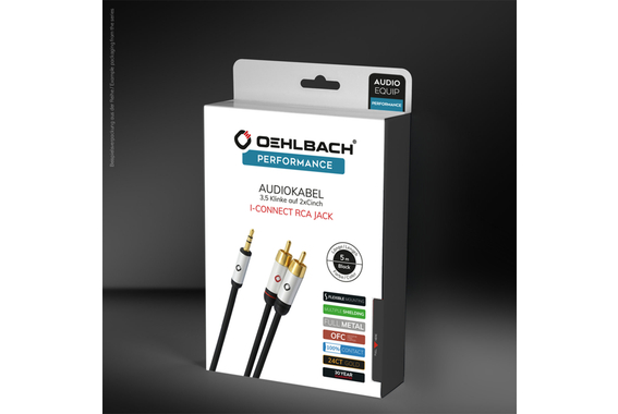 Câble Audio Oehlbach i-Connect RCA Jack 1,5m noir image 3