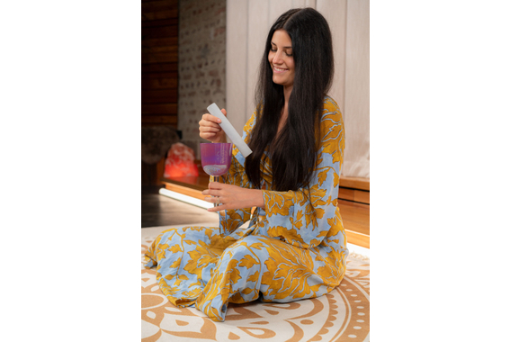 Meinl Sonic Energy ESOLCSB741 3,75" Essence Solfeggio Crystal Singing Bowl Sol 741 Hz Lavande Violette image 3