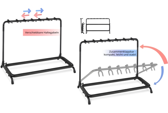 Support Multi-Guitares Classic Cantabile 7 Positions image 3