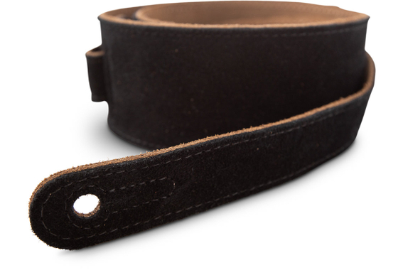 Taylor 2.5" Embroidered Suede Guitar Strap Black image 3