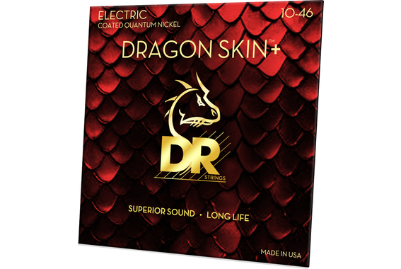 DR Strings Dragon Skin+ Electric Quantum Nickel DEQ-10 Medium 10-46 image 3