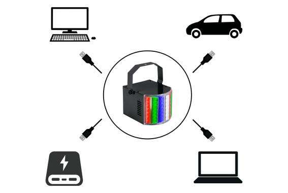 Showlite DL-8 USB-Razor Derby Partylight image 3