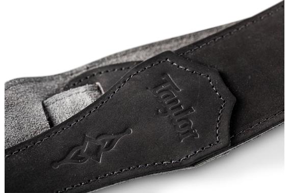 Taylor Gemstone 2,5" Geslepen Leren Gitaarband Zwart image 3