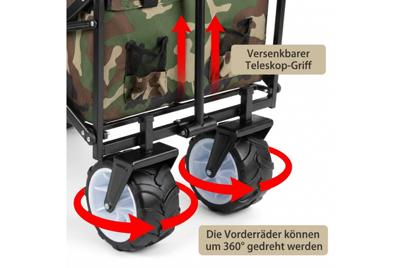 Stagecaptain BW-907 CA Bollycart Bollerwagen ohne Dach Camouflage  - Retoure (Zustand: sehr gut) image 3