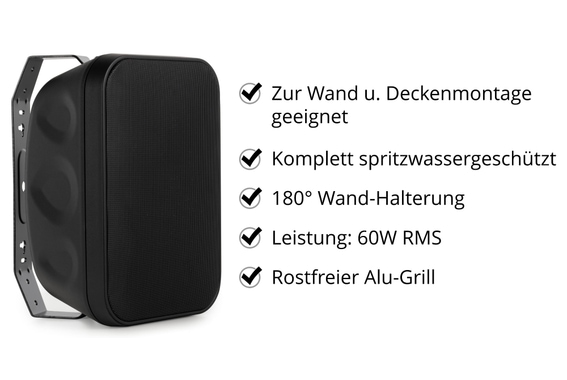 McGrey OLS-5251BK Outdoor-Lautsprecher 50 Watt Schwarz  - Retoure (Zustand: sehr gut) image 3