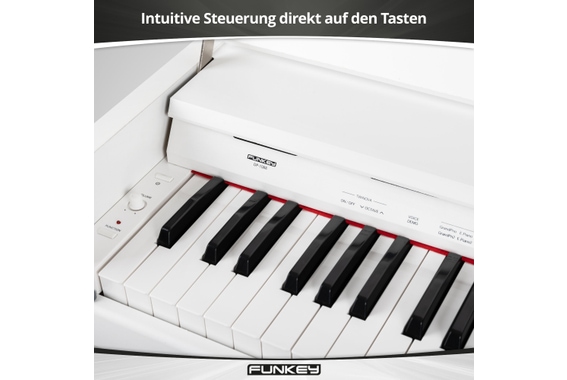 FunKey DP-1088 WM Digitalpiano Weiß matt  - Retoure (Zustand: sehr gut) image 3