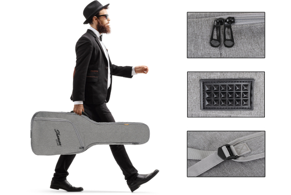 Shaman WGB-115 GY Premium-Line Custodia Per Chitarra Western Grigia image 3