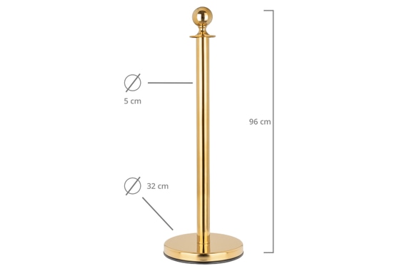 Stagecaptain PLS-150 Deluxe 4.4-200G Palo Segnapercorso Sistema di Guidamento Persone 2,0m oro image 3