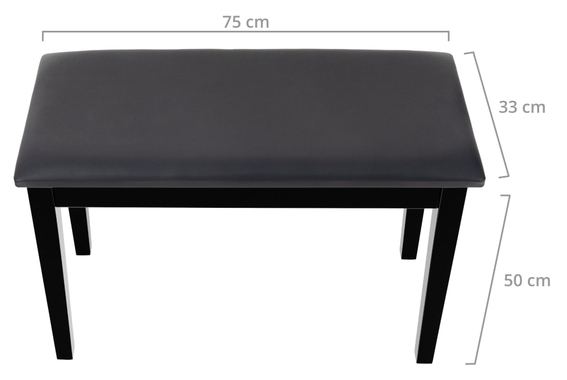 Classic Cantabile Pianobank Modell S+ Schwarz Hochglanz image 3