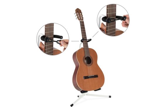 Classic Cantabile GS-30 WH Supporto per Chitarre (leggero) Bianco Set da 5 image 3