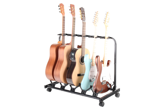 Rocktile Multistand 5-fach Gitarrenständer mit Rollen für E/A-Gitarre  - Retoure (Zustand: sehr gut) image 3