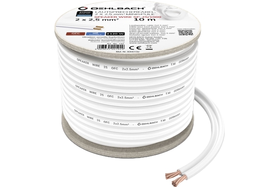 Oehlbach SP-25 Luidsprekerkabel 10m Wit image 3