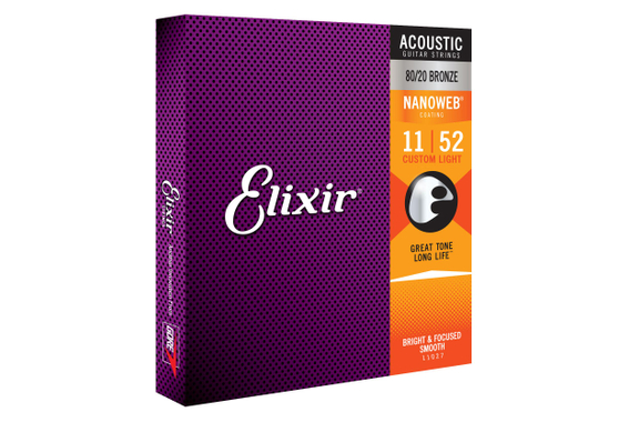 Elixir 11027 Acoustic 80/20 Nanoweb Custom Light image 3